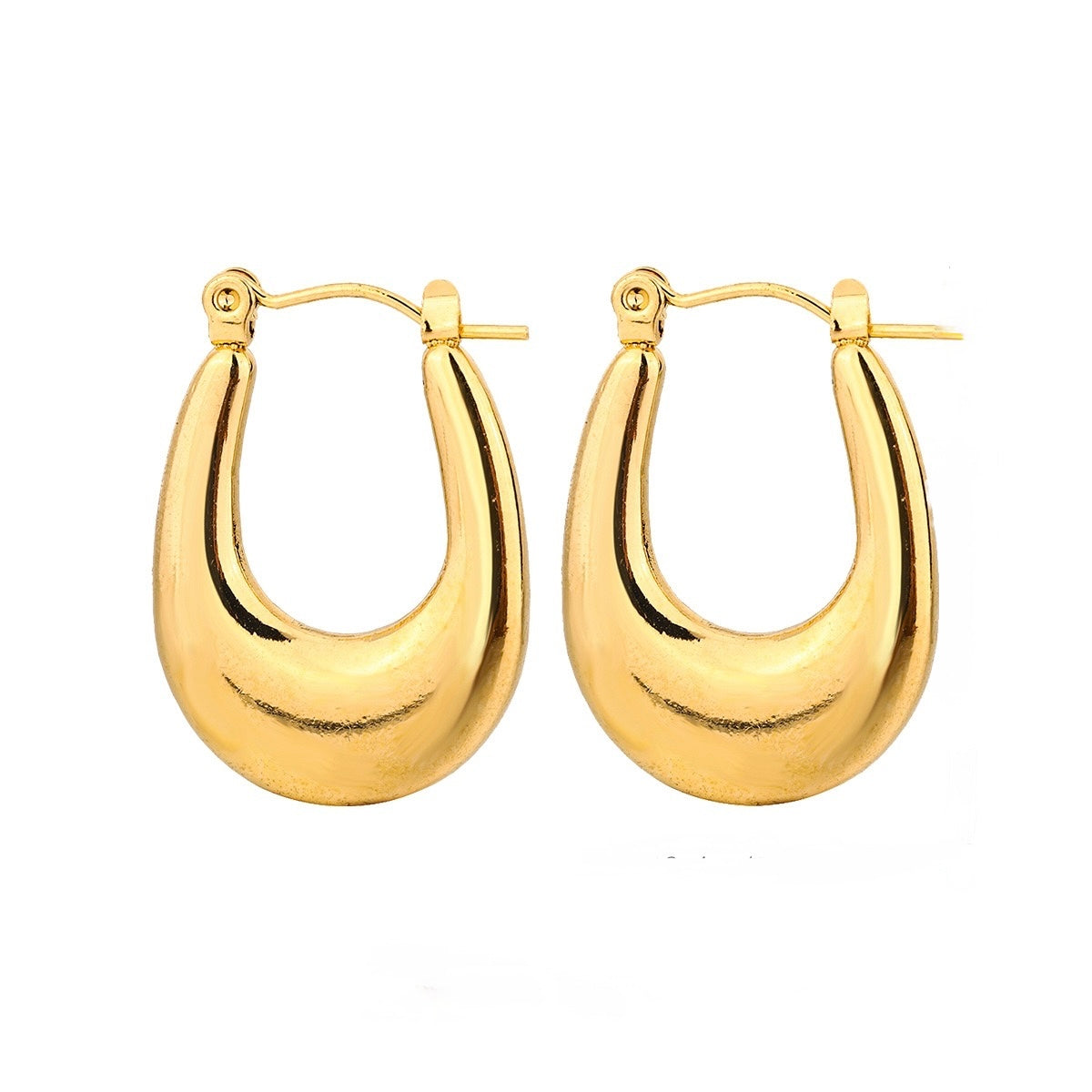 Rae 18K Gold Plated Stainless Steel Hoop Earrings