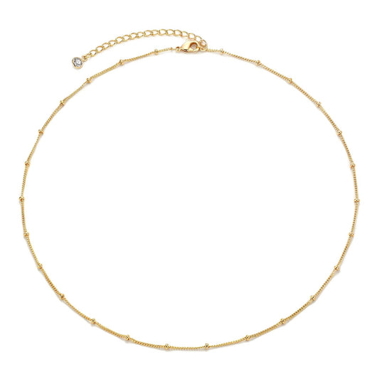 Honor Gold Necklace, 18K Gold Plated Steel