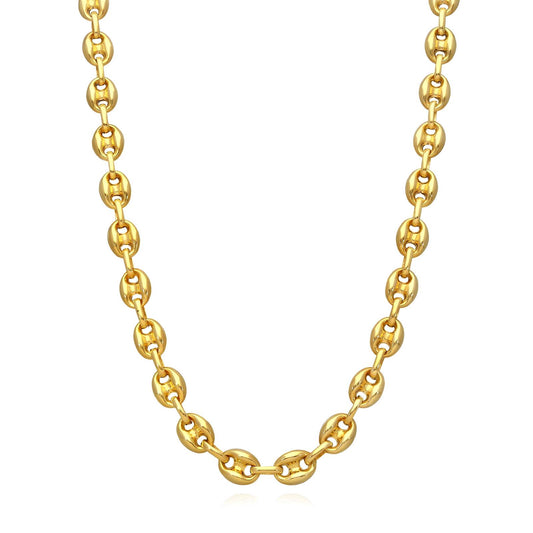 Lina Link Necklace, 18K Gold Plated Steel