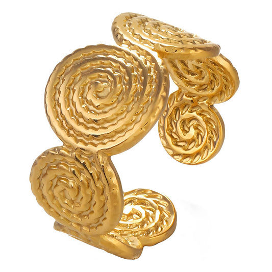 Mella Ring, 18K Gold Plated Steel