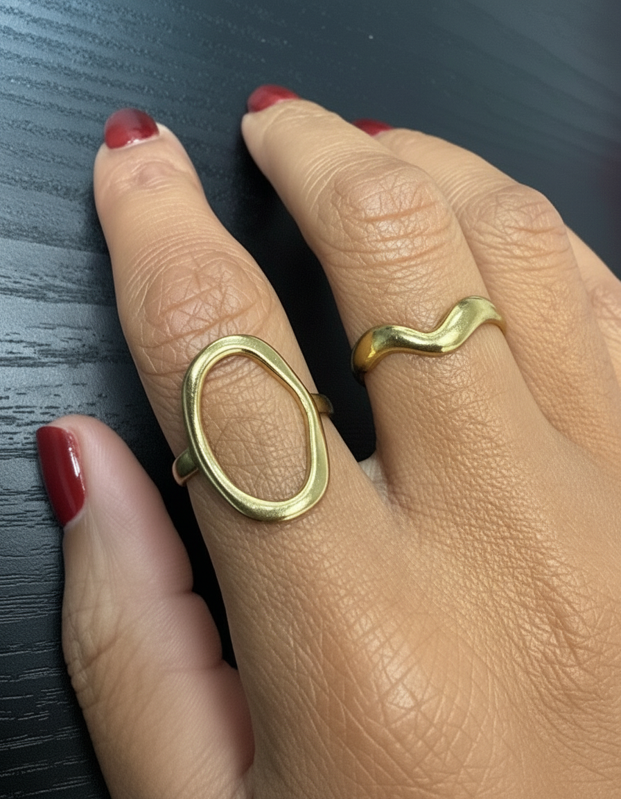 Shay 18K Gold Plated Stainless Steel Ring Jewelry