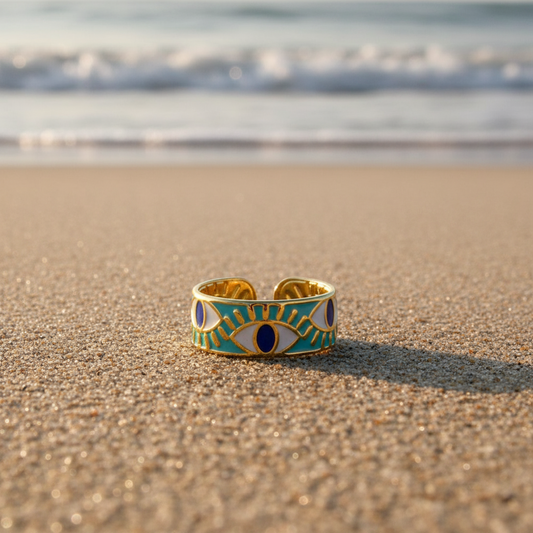 Lati 18K Gold Plated Stainless Steel Ring Jewelry