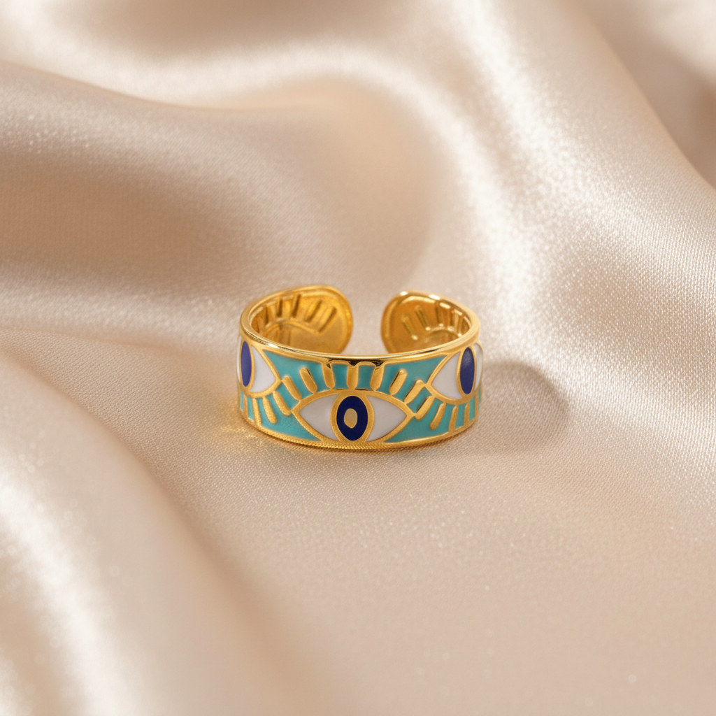 Lati 18K Gold Plated Stainless Steel Ring Jewelry