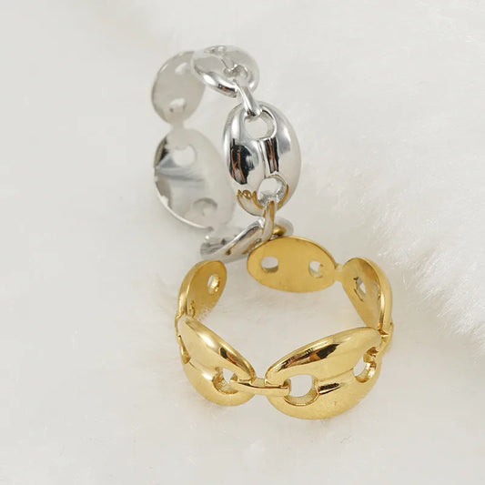 Lali Link Open Ring 18K Gold plated stainless steel