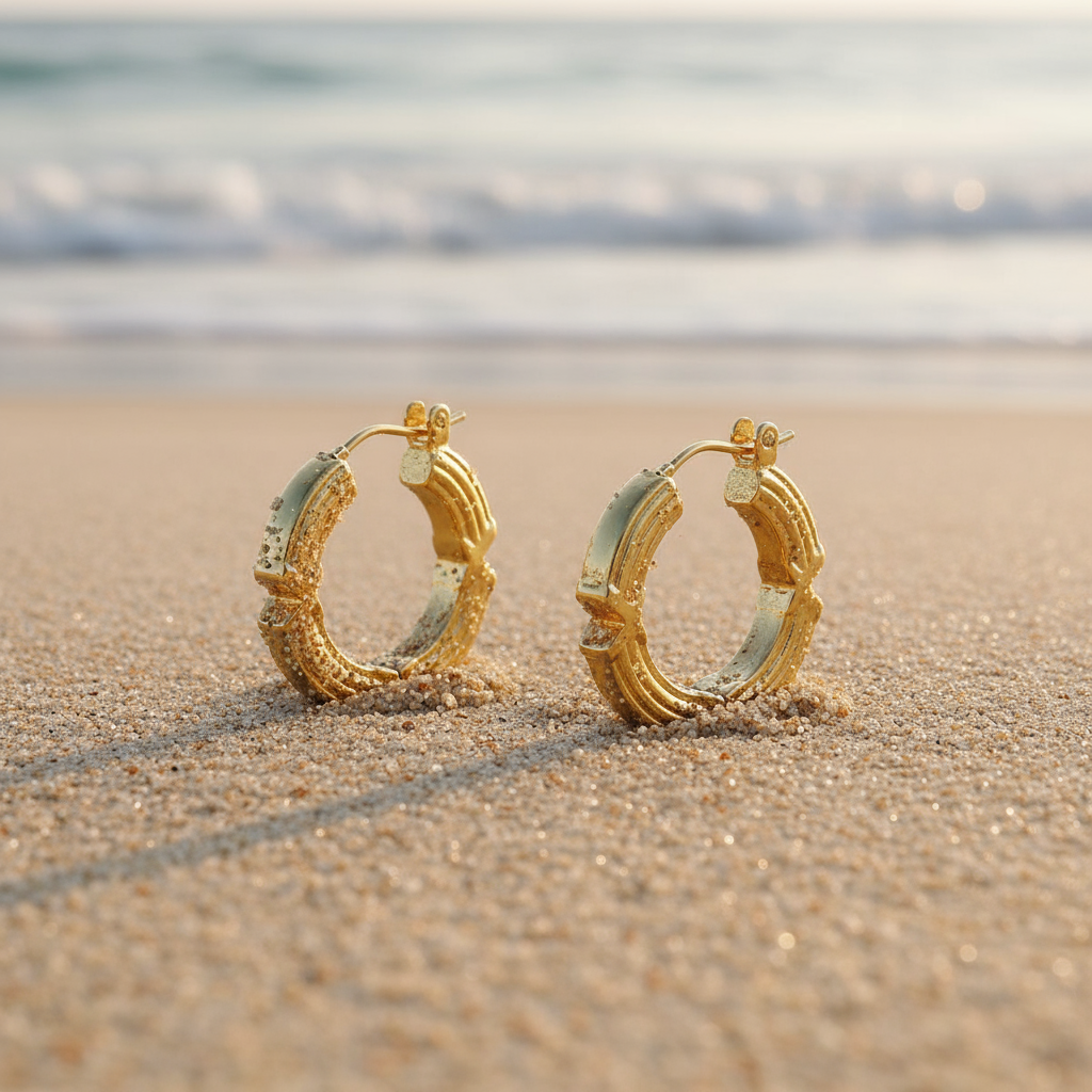 Mariah 18K Gold Plated Hoops Earrings Jewelry