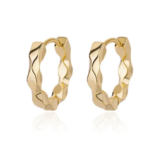 Ellie 18K Gold Plated Earrings Hoop Huggies