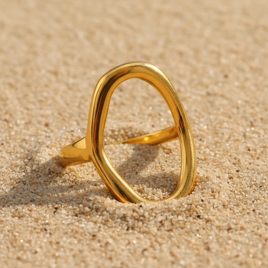 Mands 18K Gold Plated Stainless Steel Ring Jewelry