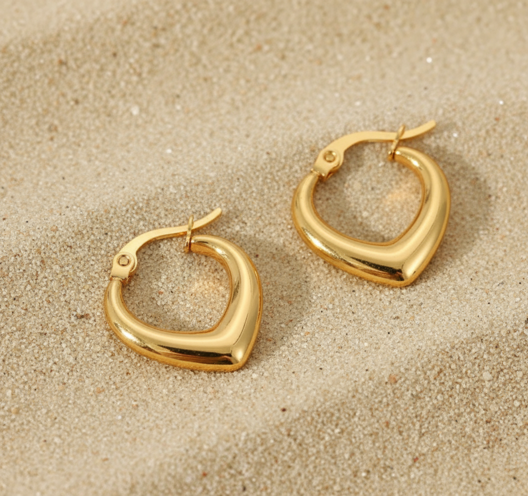 Reezy 18K Gold Plated Stainless Steel Earrings Jewelry