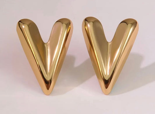 Boo'd Up Earrings Gold Plated Hearts Jewelry