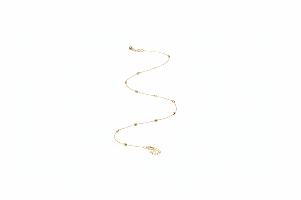 Babes Gold Necklace, 18K Gold Plated Steel