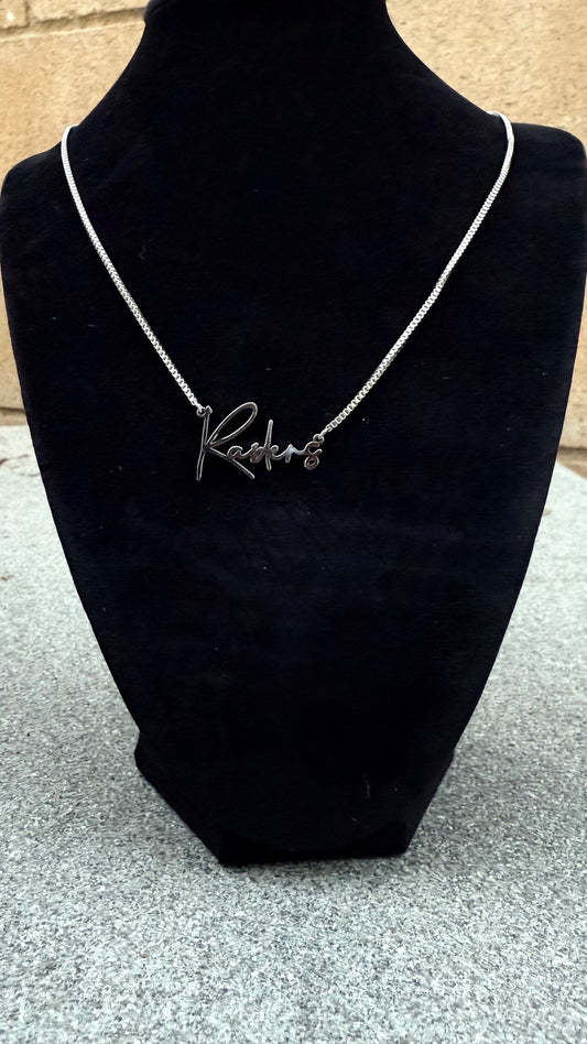 Raiders Necklace Stainless Steel Silver