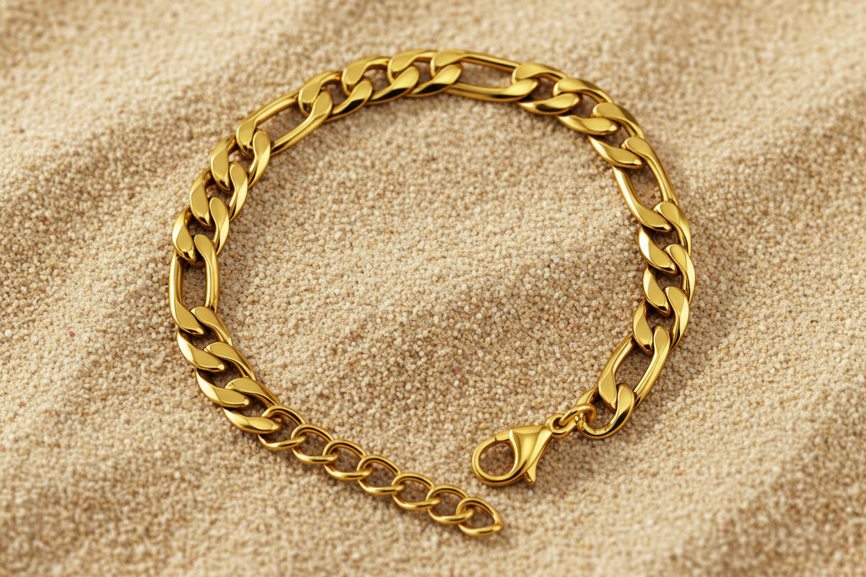 Tsk Tsk Bracelet, 18K Gold Plated Steel Tarnish Free Jewelry