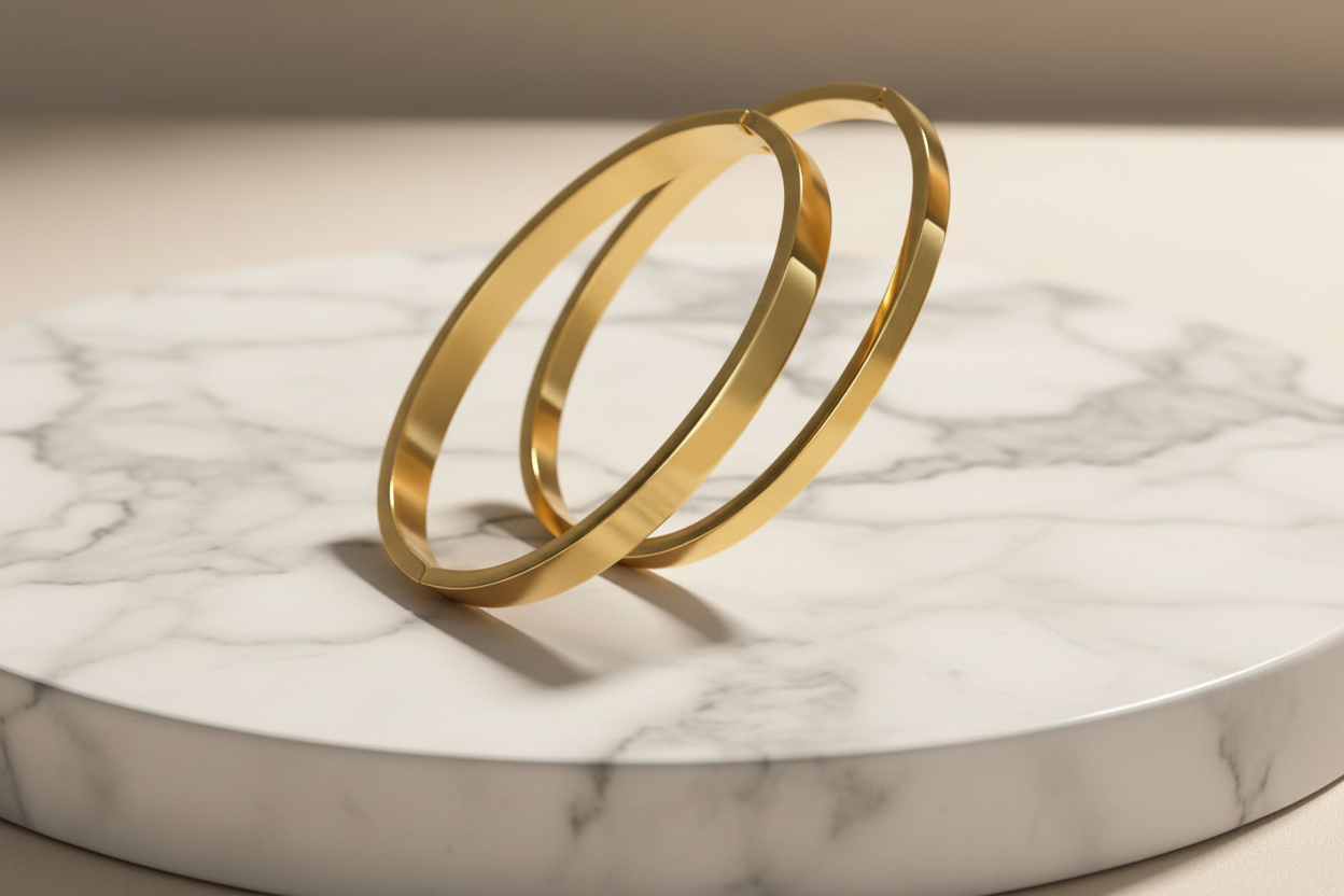 First Base Bracelet Gold-Plated Bangle Jewelry