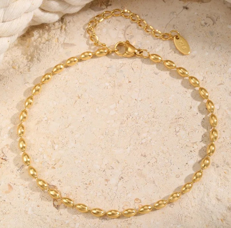 Soph Link Bracelet, 18K Gold Plated Steel Hypoallergenic Waterproof Tarnish Free Jewelry 4
