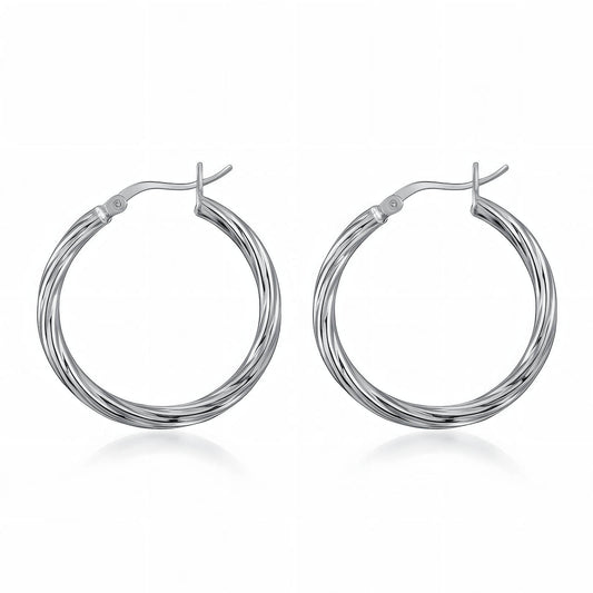 Midnight Earrings, Stainless Steel Silver