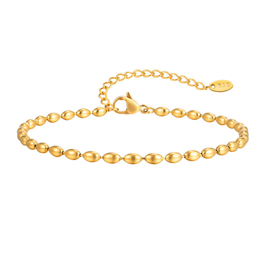 Soph Link Anklet, 18K Gold Plated Steel Hypoallergenic Waterproof Tarnish Free Jewelry