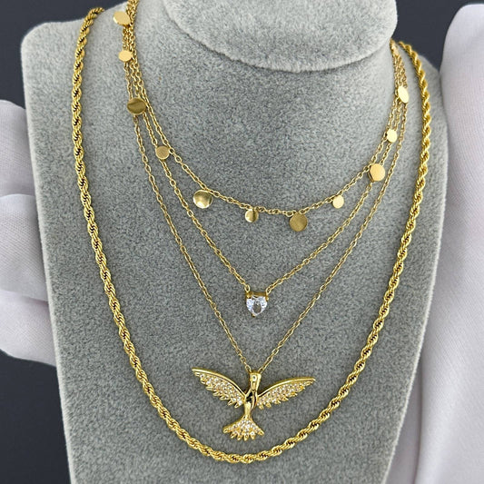 Tam Necklace, 18K Gold Plated Steel