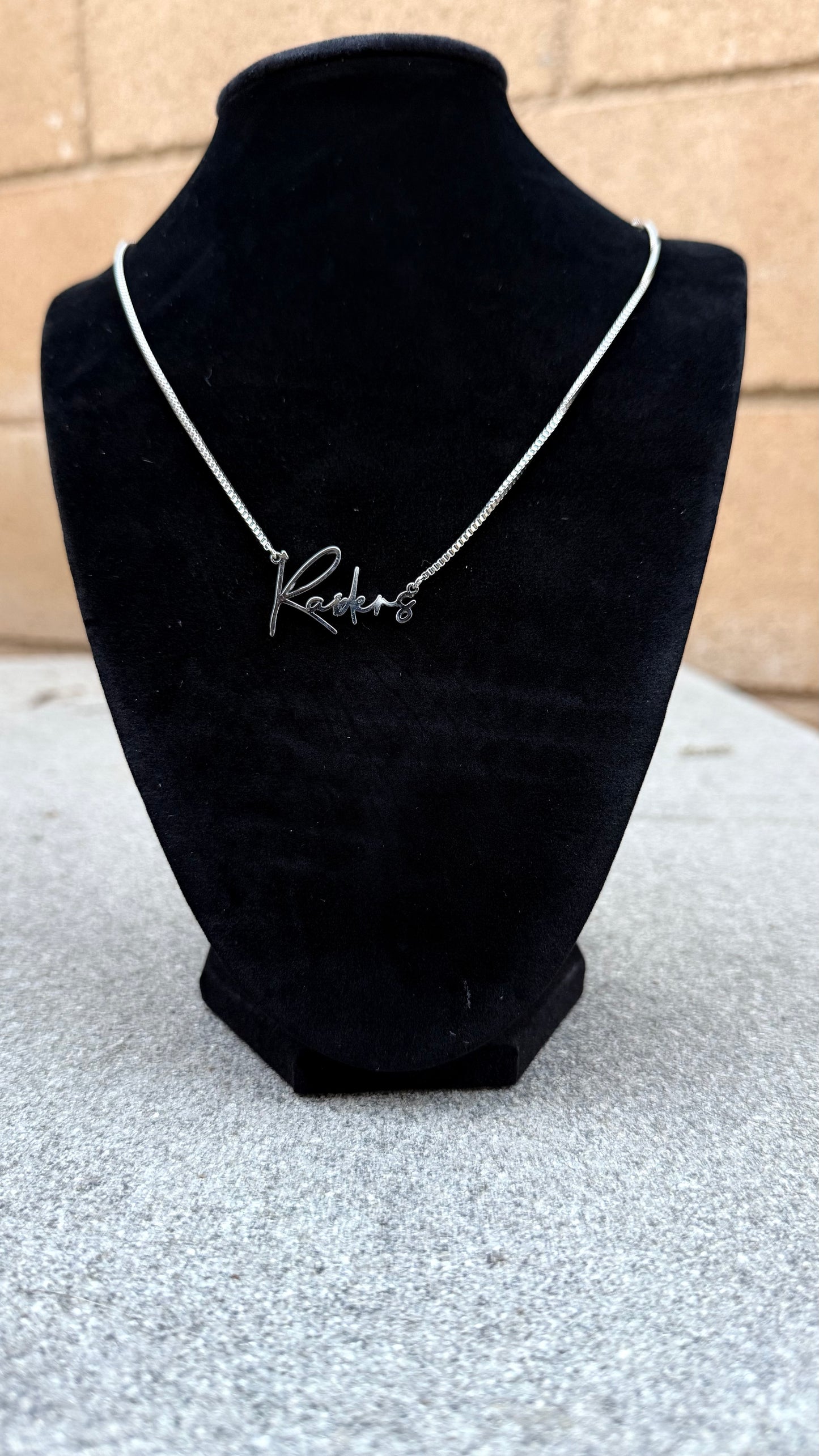 Raiders Necklace Stainless Steel Silver