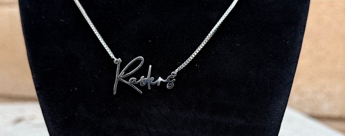 Raiders Necklace Stainless Steel Silver