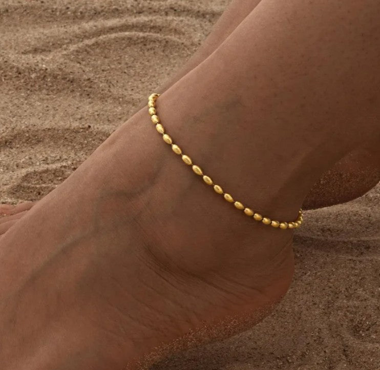 Soph Link Bracelet, 18K Gold Plated Steel Hypoallergenic Waterproof Tarnish Free Jewelry 2