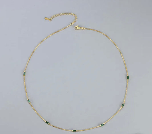 Vert Dainty Necklace, 18K Gold Plated Stainless Steel