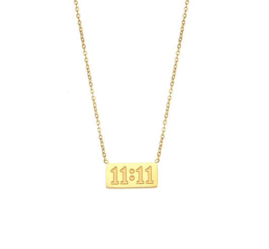 Eleven Necklace, 18K Gold Plated Steel Jewelry
