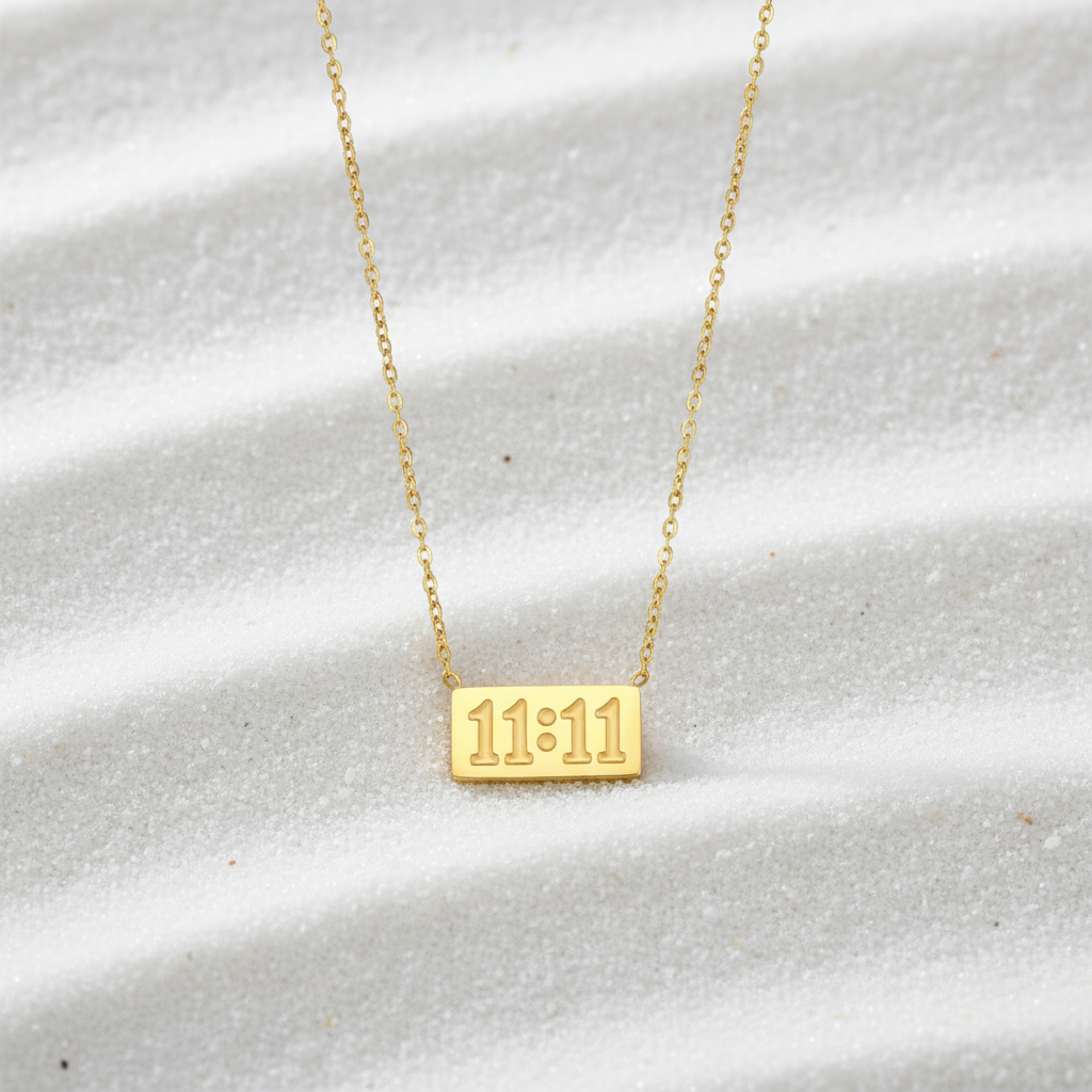 Eleven Necklace, 18K Gold Plated Steel Jewelry