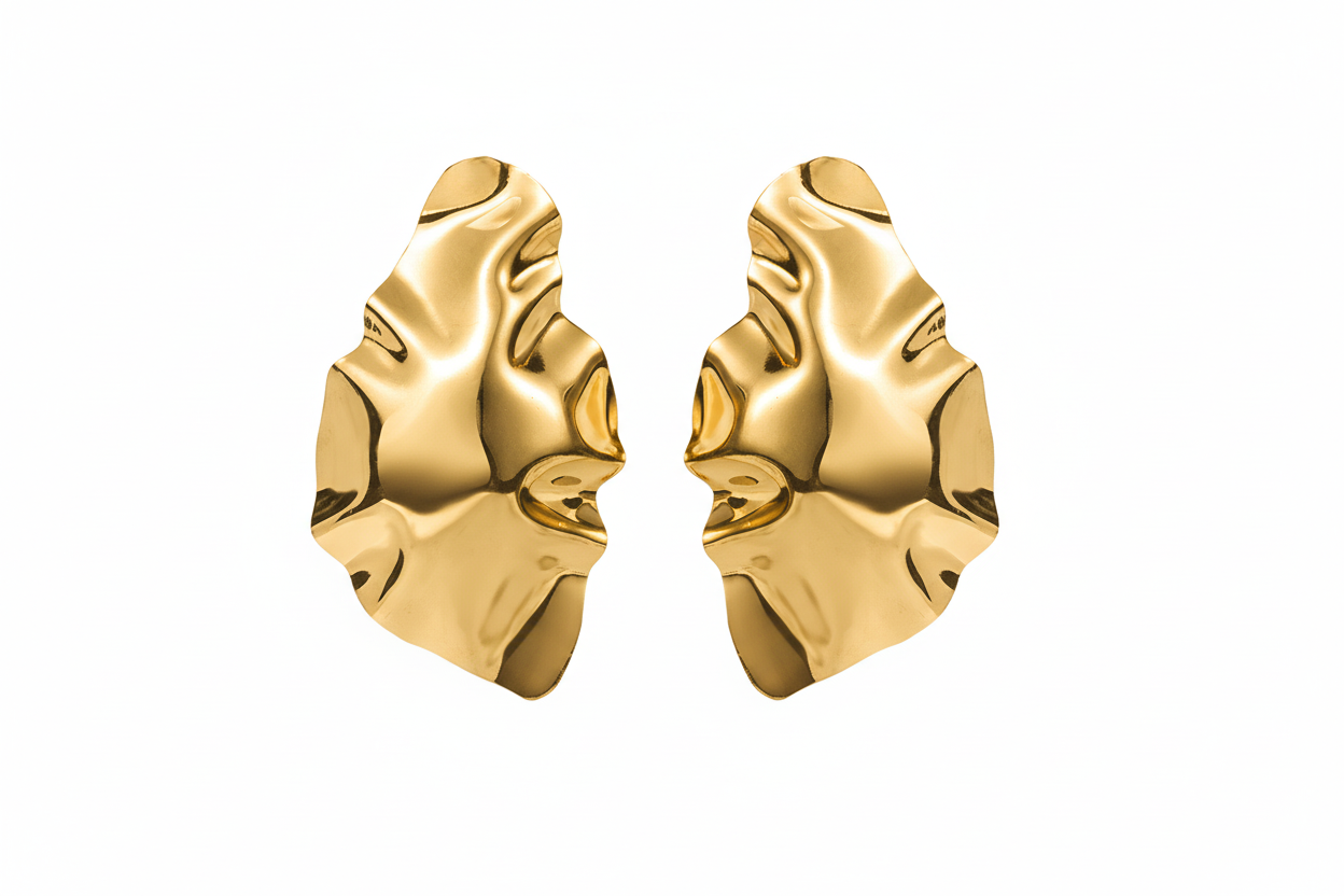 Ohlala Statement 18K Gold-plated Stainless Steel Earrings