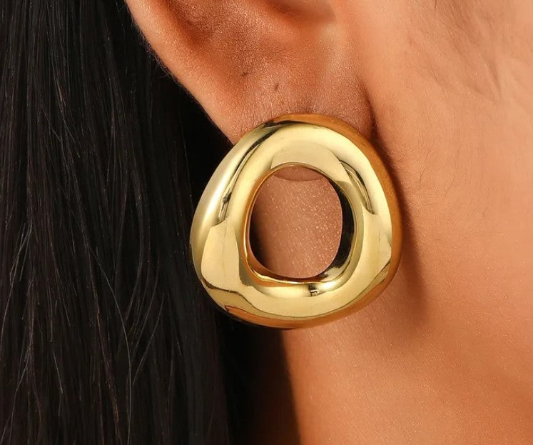 It Girl 18K Gold Plated Stainless Steel Earrings Jewelry