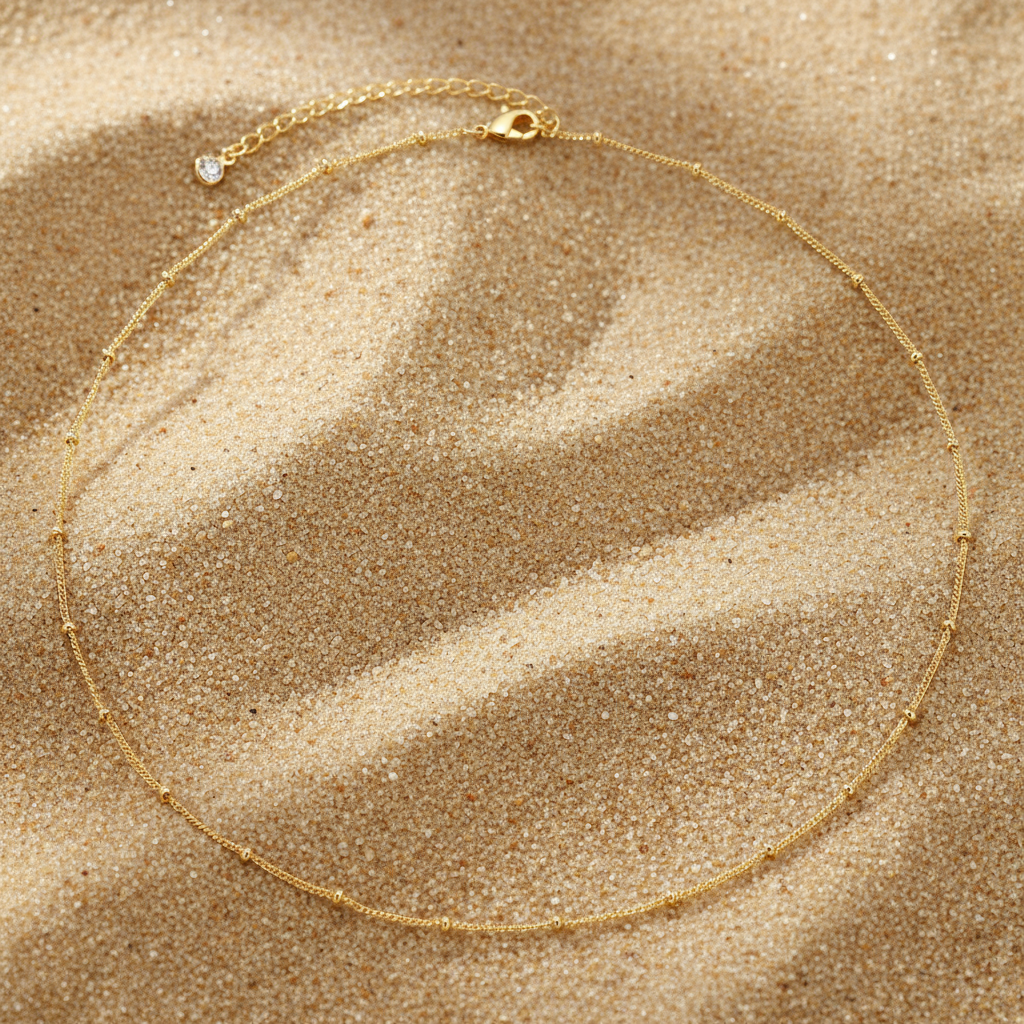 Honor Gold Necklace, 18K Gold Plated Steel