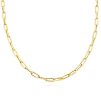 Zoya link Necklace, 18K Gold Plated Steel paperclip