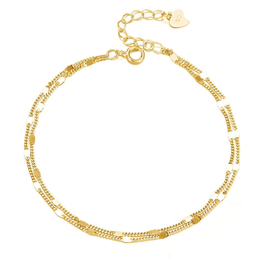 Alma Bone Bracelet, 18K Gold Plated Steel