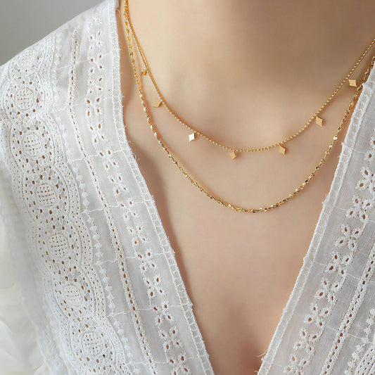 Nette Necklace, 18K Gold Plated Steel