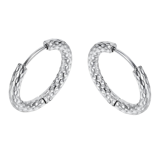 Val Earrings, Stainless Steel Silver