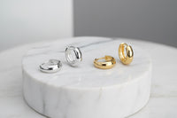 Faves Huggie Hoops 18K Gold-plated Stainless Steel Earrings