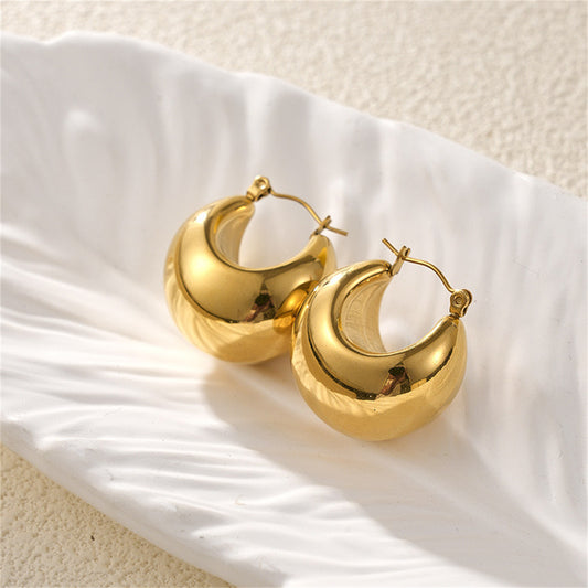 Perfect Pear Earrings Gold Plated Huggies