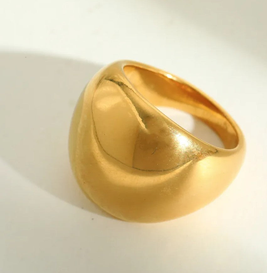 Big Bank 18K Gold Plated Ring