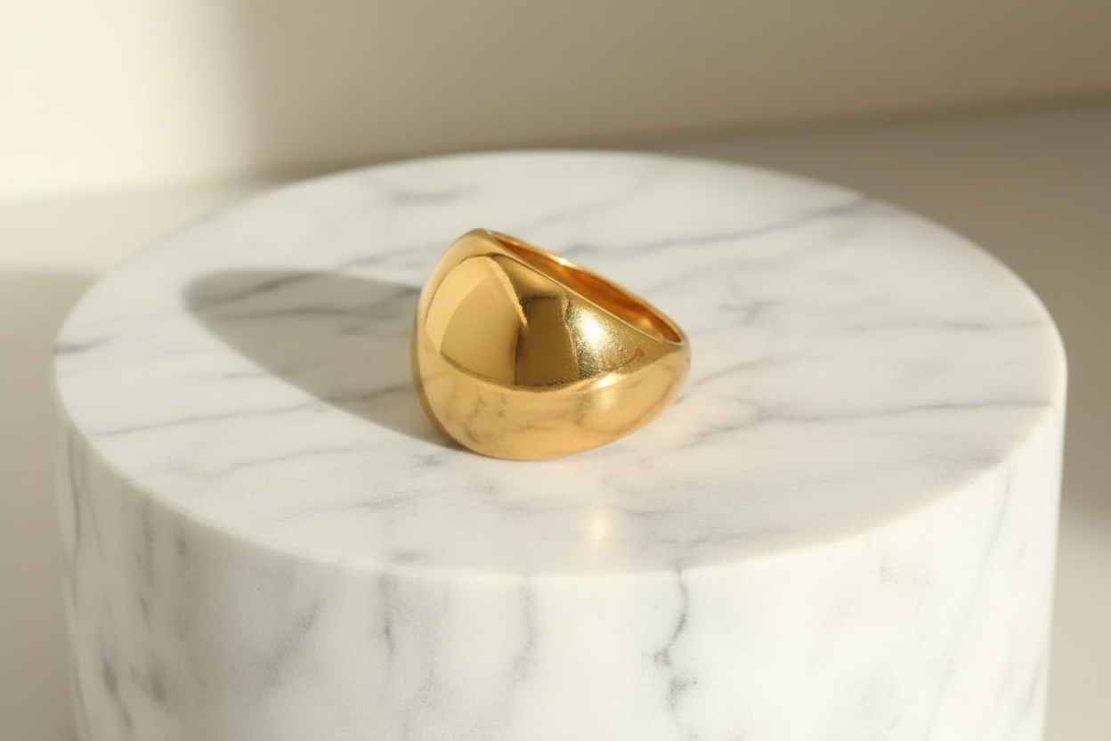 Big Bank 18K Gold Plated Ring