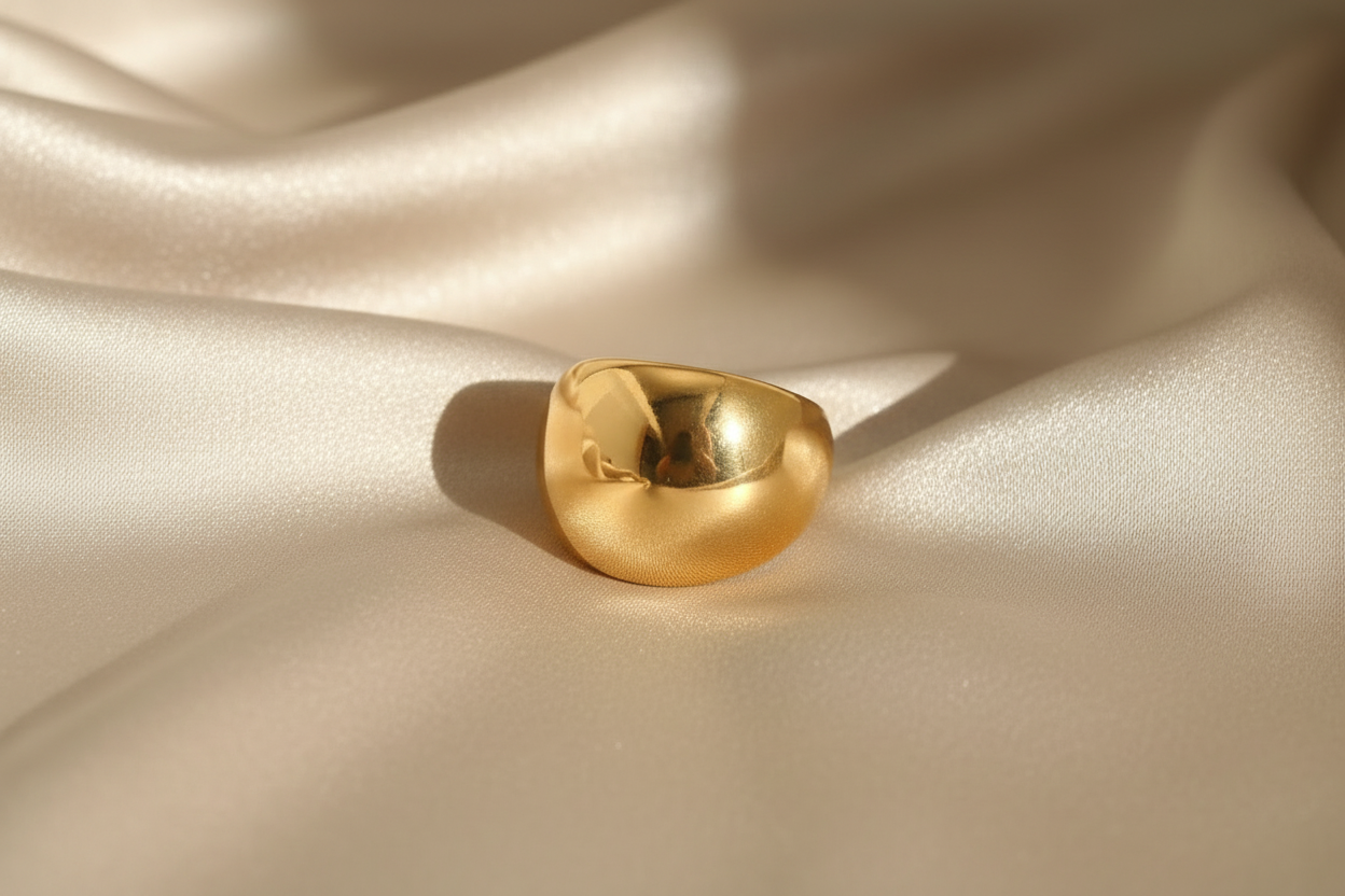 Big Bank 18K Gold Plated Ring