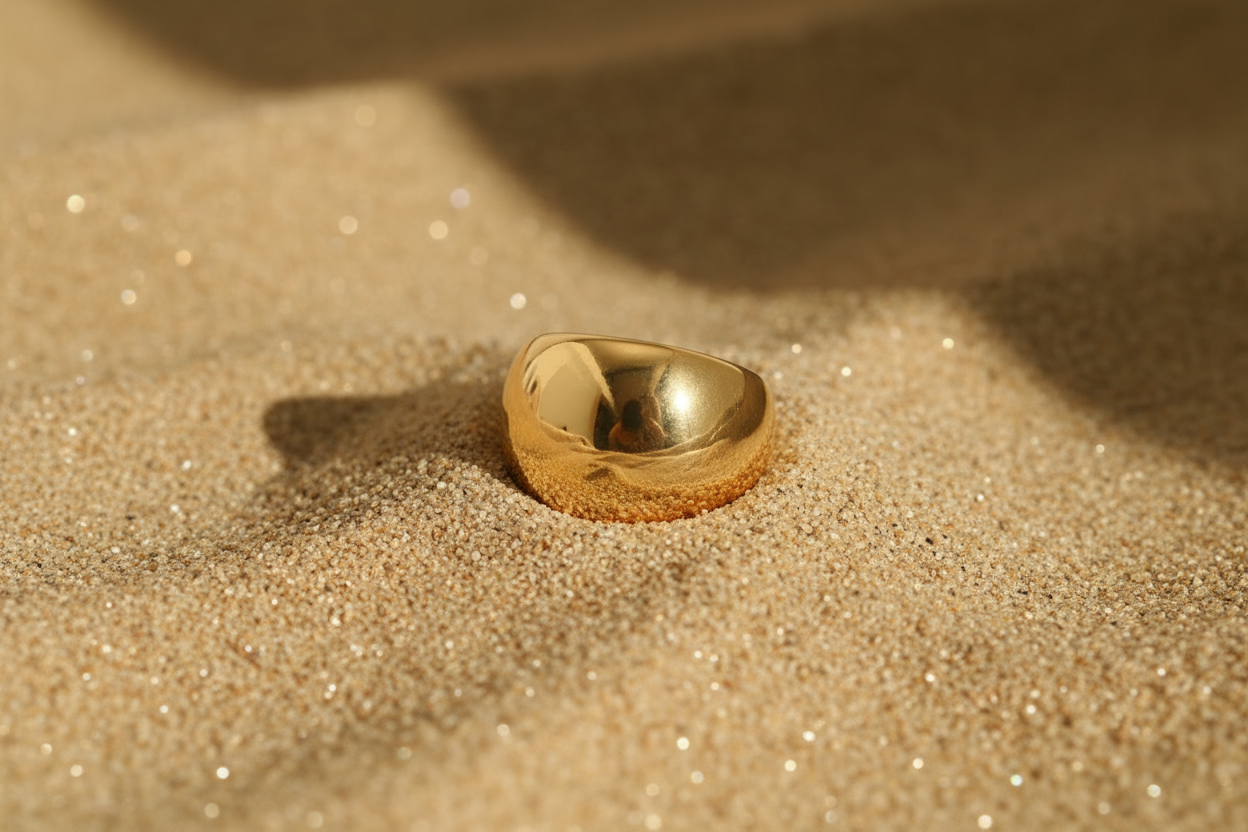 Big Bank 18K Gold Plated Ring