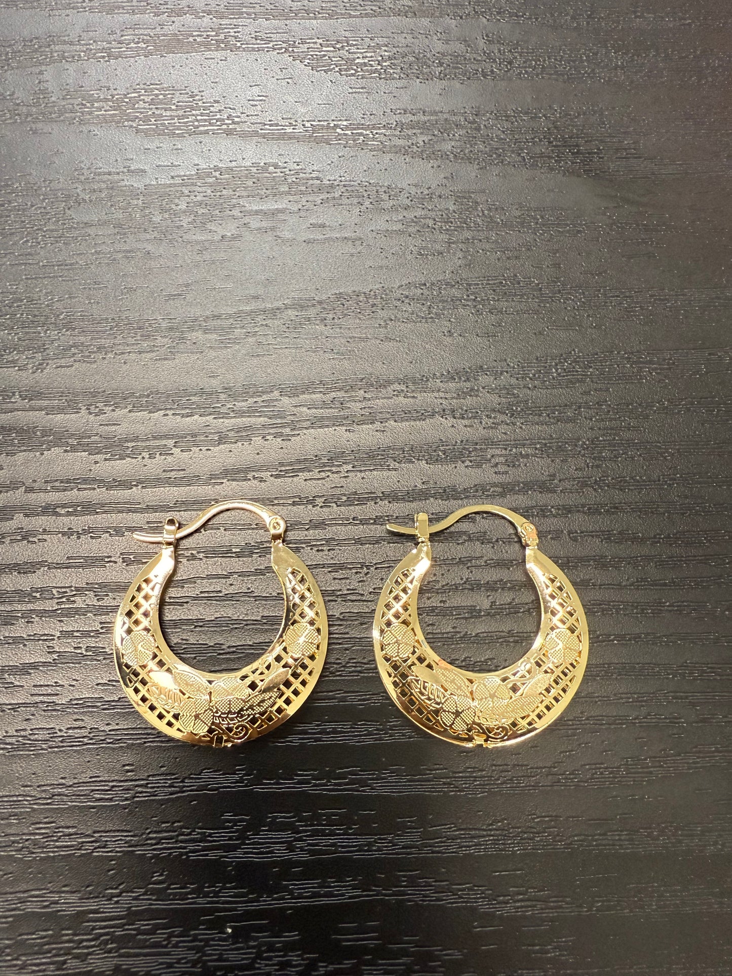 Sels Earrings Gold Plated Round Hoop Jewelry S