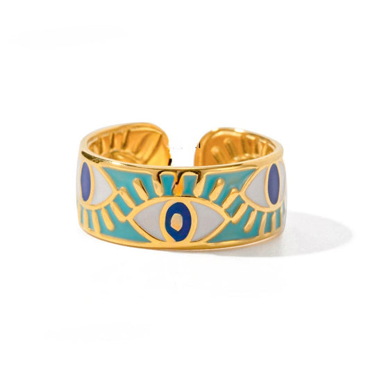 Lati 18K Gold Plated Stainless Steel Ring Jewelry