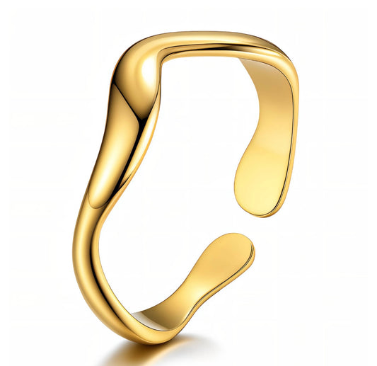 Shay 18K Gold Plated Stainless Steel Ring Jewelry