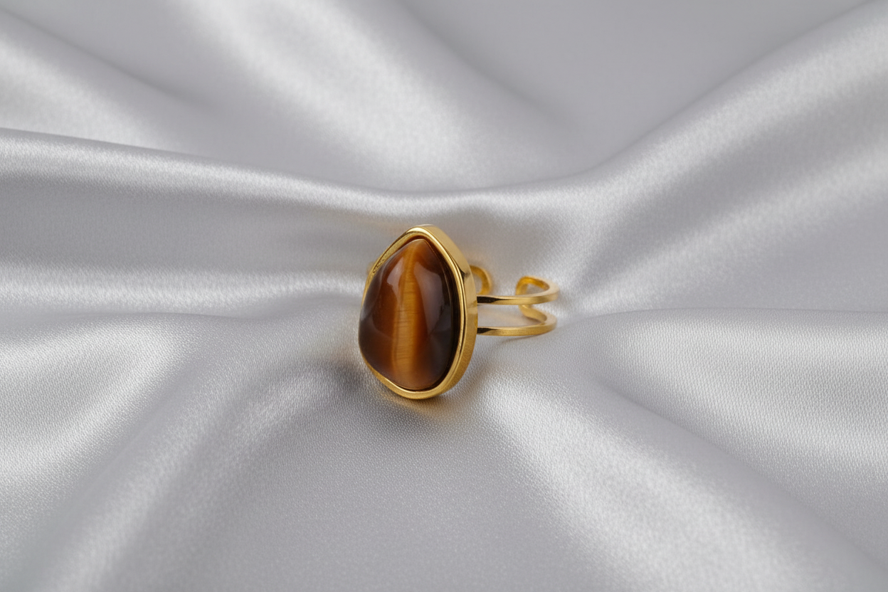 Zest Ring, 18K Gold Plated Steel