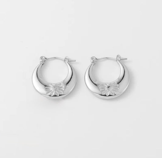 Fine 18K Gold Plated Hoops Earrings Jewelry Stainless Steel