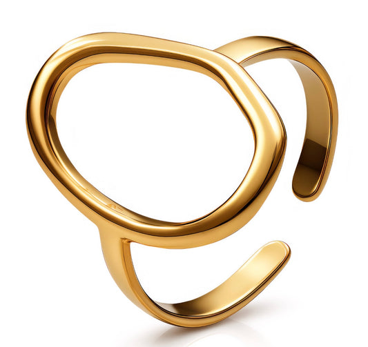 Mands 18K Gold Plated Stainless Steel Ring Jewelry