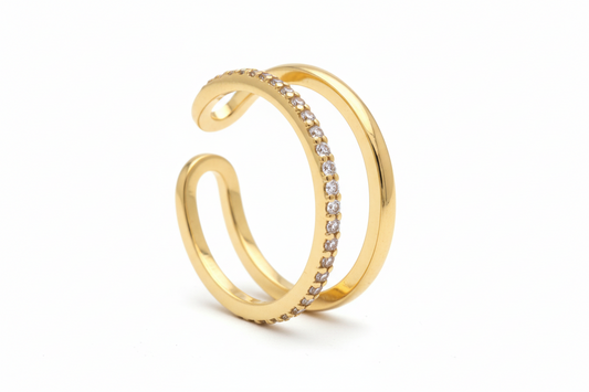 Wifey Ring Gold Plated Zarcon