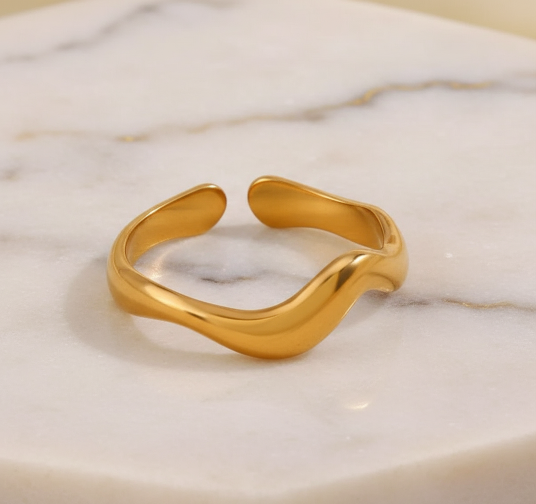 Shay 18K Gold Plated Stainless Steel Ring Jewelry