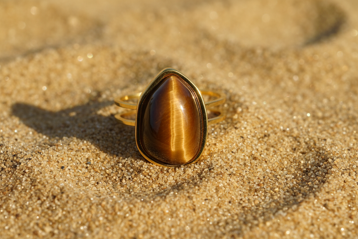 Zest Ring, 18K Gold Plated Steel