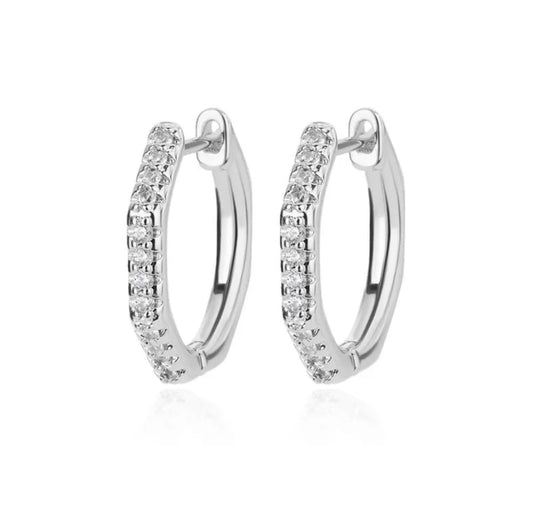 Paris Gold Plated Hoop Zarcon Earrings